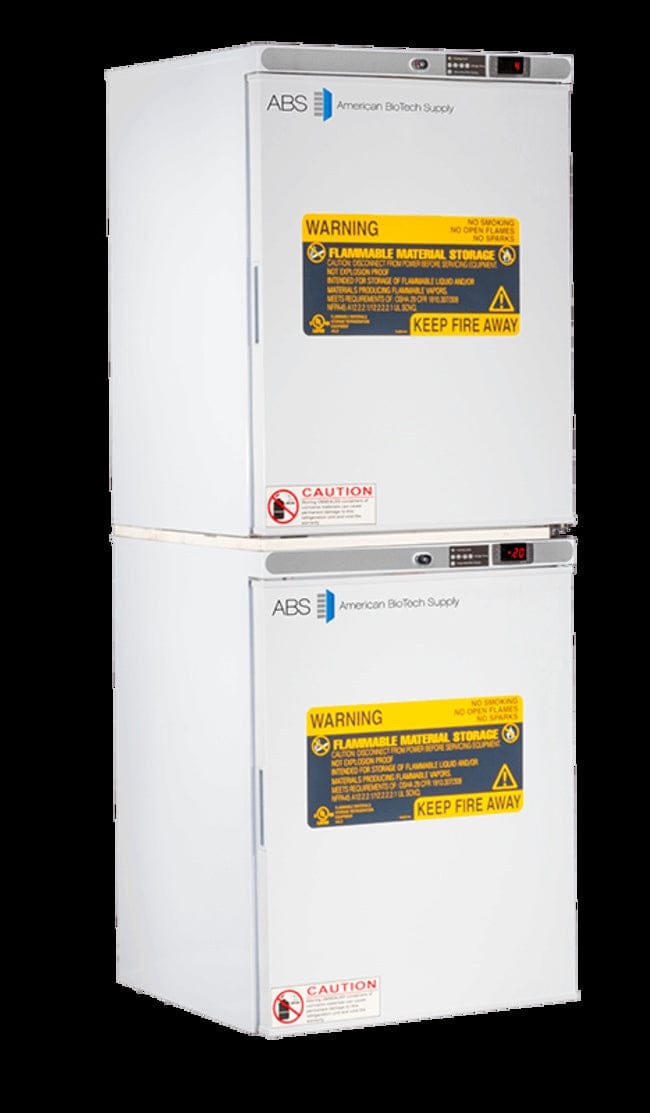 Horizon Scientific ABS® Flammable Storage Refrigerator / Freezer Combination – 9 cu. ft., Dual Solid Doors ABT-HC-FRFC10