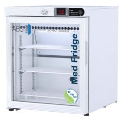 Horizon Scientific ABS® Pharmaceutical Countertop Refrigerator – 1 cu. ft., Swing Glass Door, Left Hinged, Cycle Defrost PH-ABT-NSF-UCFS-0104G-LH