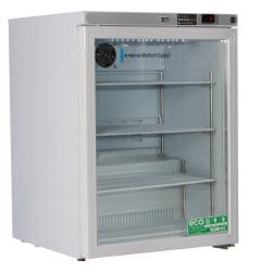 Horizon Scientific ABS® Undercounter Laboratory Refrigerator – 5.2 cu. ft., Swing Glass Door, Cycle Defrost ABT-HC-UCFS-0504G