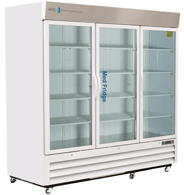 Horizon Scientific ABS® Upright Pharmaceutical Refrigerator – 72 cu. ft., Triple Glass Swing Doors, Cycle Defrost PH-ABT-HC-S72G