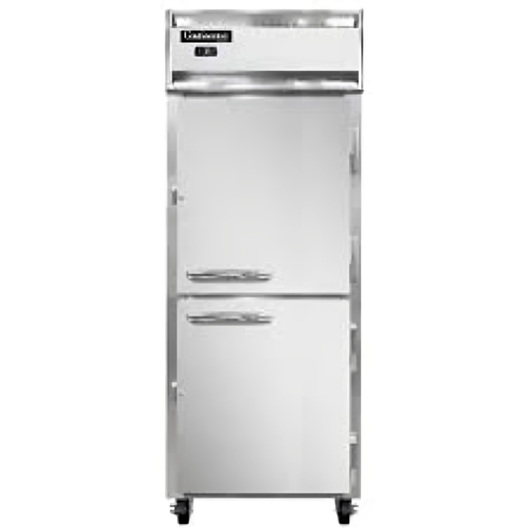 Wasserstrom Continental Commercial Merchandiser Refrigerator – 20 cu. ft., 2 Solid Swing Doors 1RFNHD