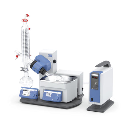 RV 10 auto Pro V Rotary Evaporators with vertical glassware and vacstar