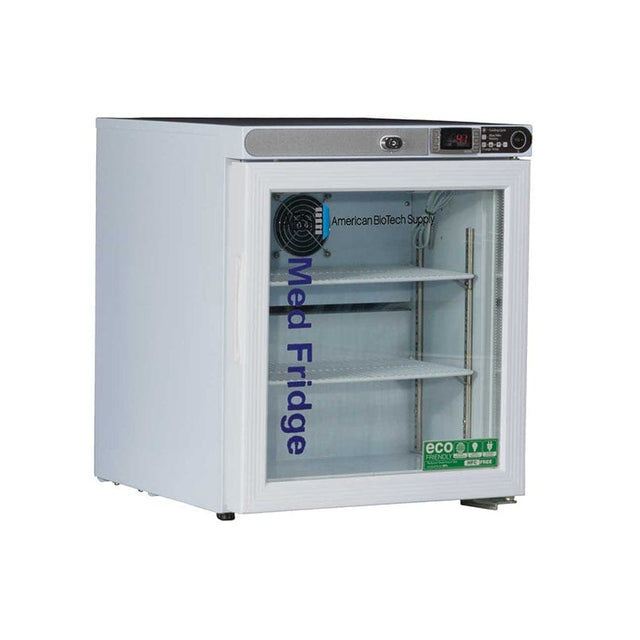 American BioTech Supply Countertop Pharmaceutical Refrigerator – 1 cu. ft., Glass Door 19714