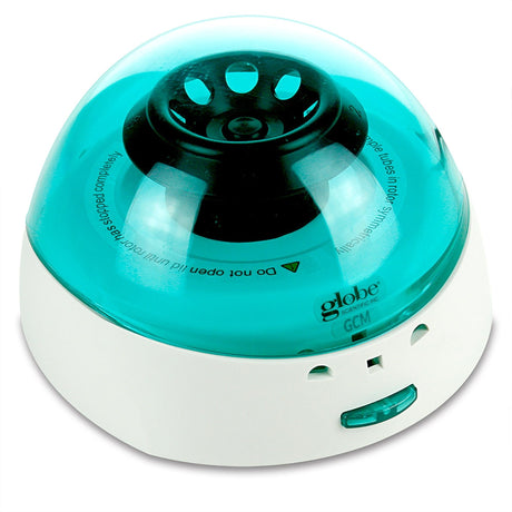 Globe Scientific GCM Series Mini Centrifuge – 8-Place, Fixed Speed 7,000 RPM (Green Lid) GCM-G