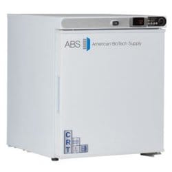 Horizon Scientific ABS® Countertop Laboratory Refrigerator – 1 cu. ft., Solid Swing Door, Cycle Defrost ABT-HC-UCFS-0104-LH