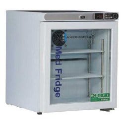 Horizon Scientific ABS® Pharmaceutical Countertop Refrigerator – 1 cu. ft., Glass Door, Left Hinged, Cycle Defrost PH-ABT-HC-UCFS-0104G-LH