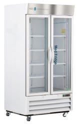 Horizon Scientific ABS® Pharmaceutical Upright Refrigerator – 36 cu. ft., Dual Swing Glass Doors, Cycle Defrost PH-ABT-HC-S36G