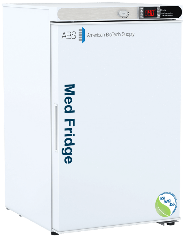 Horizon Scientific ABS® Undercounter Pharmaceutical Refrigerator – 2.5 cu. ft., Solid Swing Door, Cycle Defrost PH-ABT-NSF-UCFS-0204