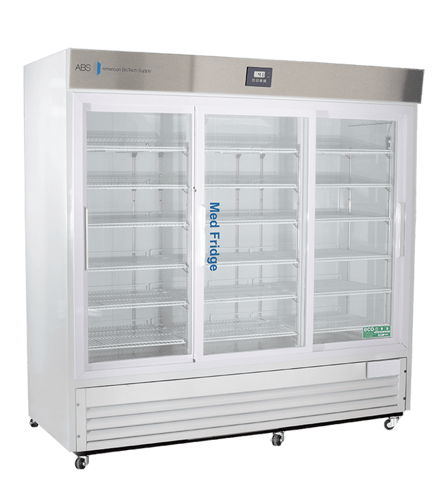 Horizon Scientific ABS® Upright Pharmaceutical Refrigerator – 69 cu. ft., Triple Sliding Glass Doors, Cycle Defrost PH-ABT-HC-69G