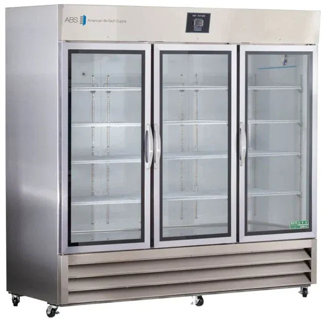 Horizon Scientific ABS® Upright Pharmaceutical Refrigerator – 72 cu. ft., Triple Swing Glass Doors, Cycle Defrost PH-ABT-HC-SSP-72G