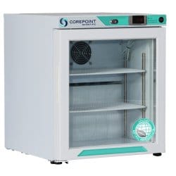 Horizon Scientific Corepoint™ Scientific Undercounter Laboratory Refrigerator – 1 cu. ft., Glass Door (Left Hinged), Manual Defrost PR011WWGLH/0