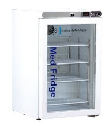 Horizon Scientific Undercounter Refrigerator ABS® Pharmaceutical, 2.5 cu. ft., Swing Glass Door, Cycle Defrost PH-ABT-HC-UCFS-0204G